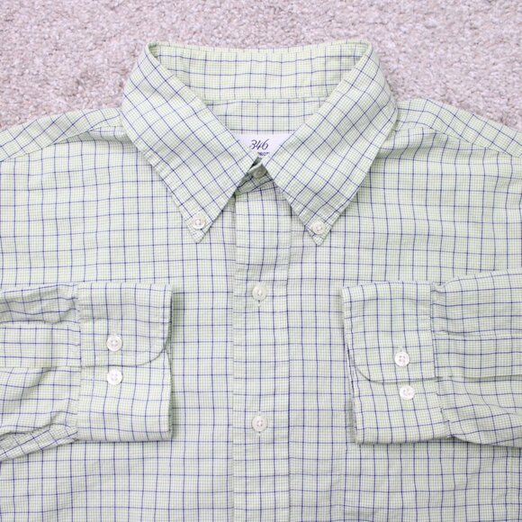 Brooks Brothers Other - Brooks Brothers 346 Shirt Mens 16, 34/35 Green 100% Cotton Long Sleeve Button